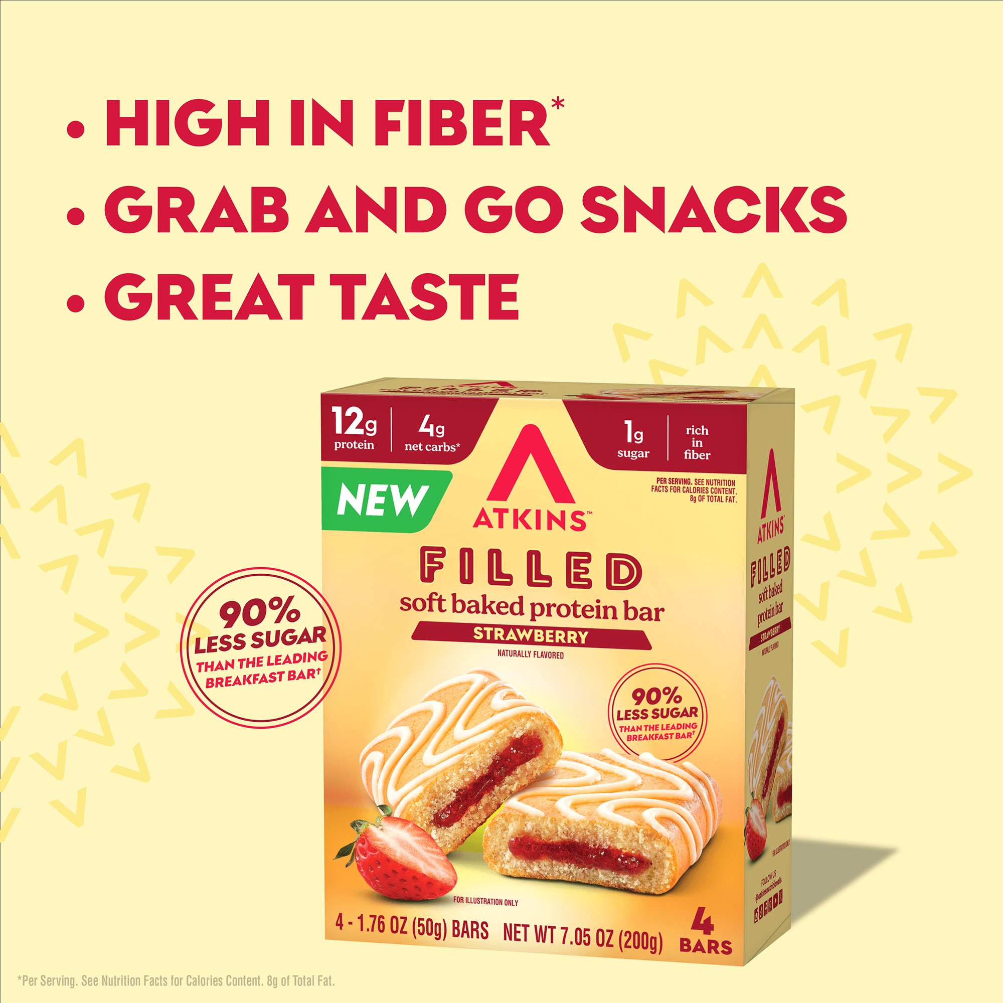 Strawberry Filled High Protein Soft Baked Bars - Image 4